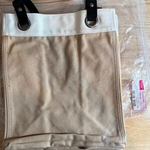 NIB Thirty-One Canvas Storage Tote Latte